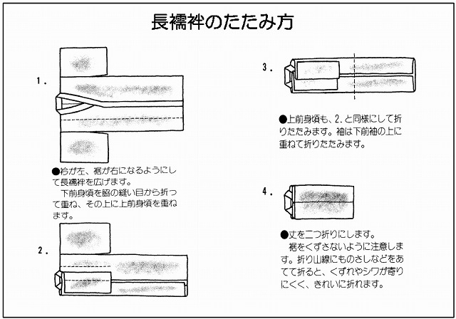 長襦袢のたたみ方