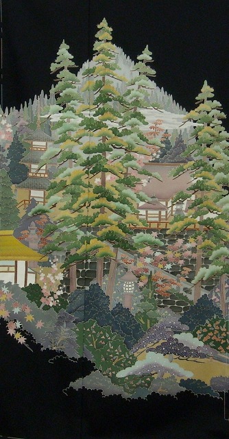 上前-本加賀友禅黒留袖 上前-本加賀友禅黒留袖