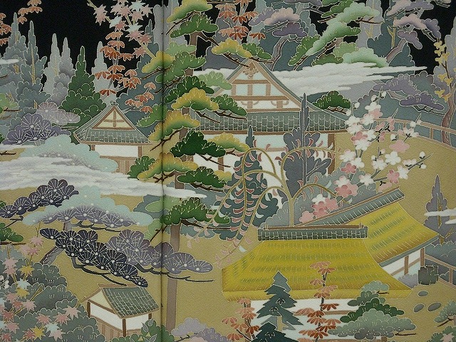 黒留袖-本加賀友禅 黒留袖-本加賀友禅