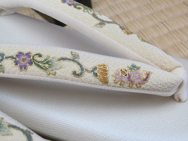 低反発帆布の草履-岡重鼻緒 低反発帆布の草履-岡重鼻緒